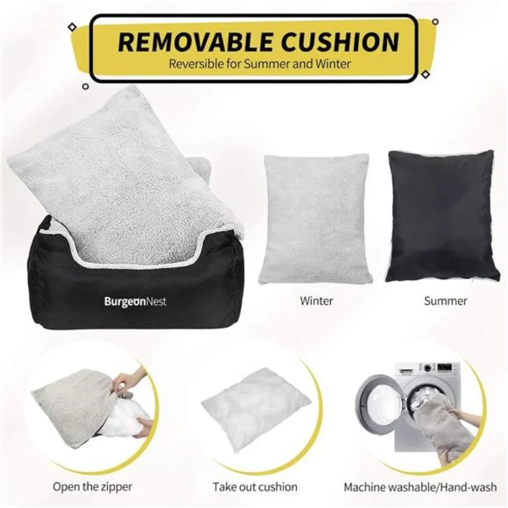 Dog Car Seat for Small Dogs, Fully Detachable and Washable Dog Carseats Small